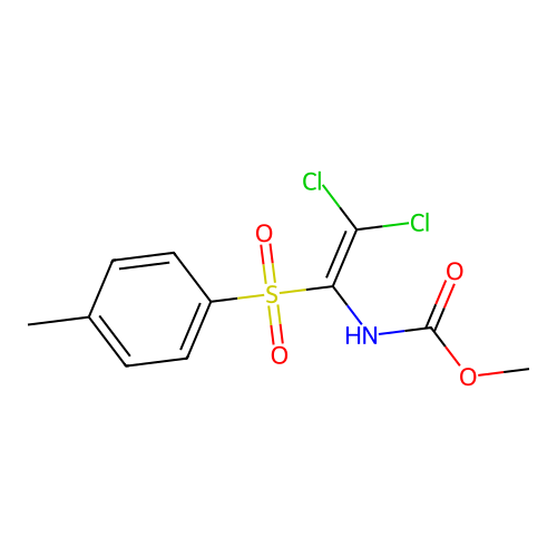 Methyl (2,2-dichloro-1-tosylvinyl)carbamate structure