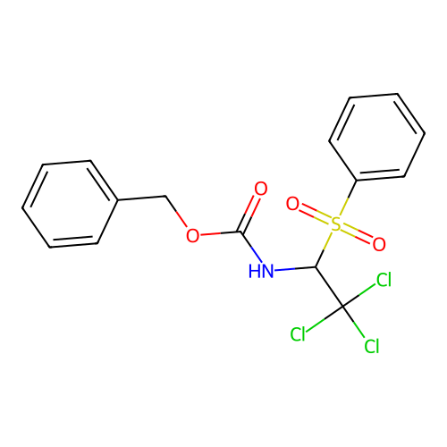 benzyl N-[1-(benzenesulfonyl)-2,2,2-trichloroethyl]carbamate structure
