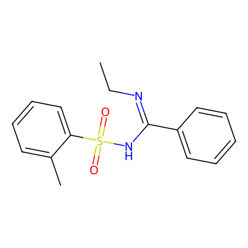 (E)-N-ethyl-N'-(o-tolylsulfonyl)benzimidamide structure