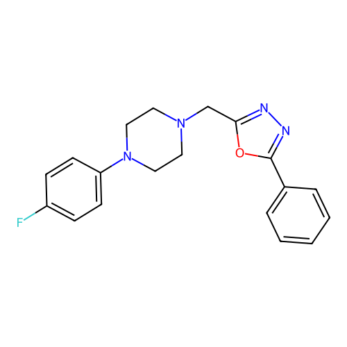5-{[4-(4-Fluorophenyl)piperazinyl]methyl}-2-phenyl-1,3,4-oxadiazole structure