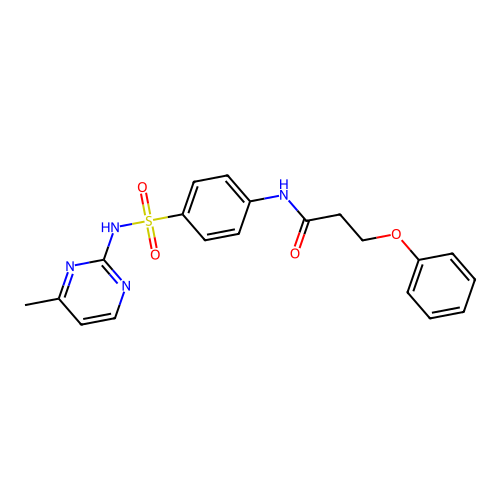 N-{4-[(4-methylpyrimidin-2-yl)sulfamoyl]phenyl}-3-phenoxypropanamide structure