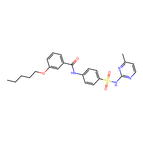 N-[4-[(4-methylpyrimidin-2-yl)sulfamoyl]phenyl]-3-pentoxybenzamide structure