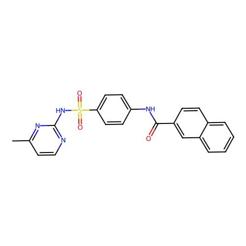 N-(4-(N-(4-methylpyrimidin-2-yl)sulfamoyl)phenyl)-2-naphthamide structure