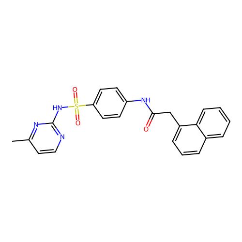 N-[4-[(4-methylpyrimidin-2-yl)sulfamoyl]phenyl]-2-naphthalen-1-ylacetamide structure