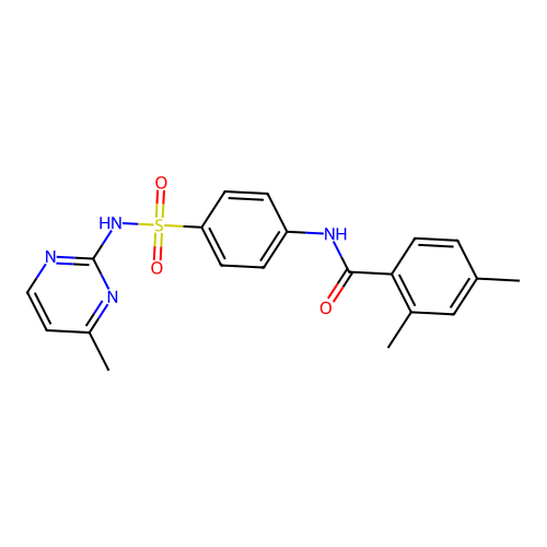 2,4-dimethyl-N-{4-[(4-methylpyrimidin-2-yl)sulfamoyl]phenyl}benzamide structure