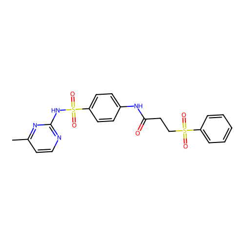 3-(Benzenesulfonyl)-N-{4-[(4-methylpyrimidin-2-YL)sulfamoyl]phenyl}propanamide structure
