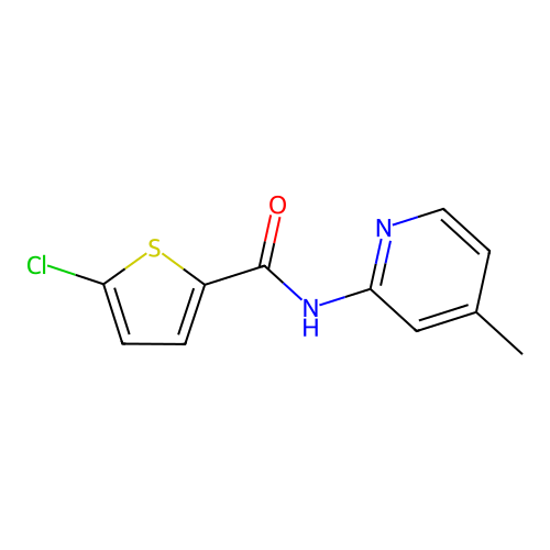 5-chloro-N-(4-methylpyridin-2-yl)thiophene-2-carboxamide structure