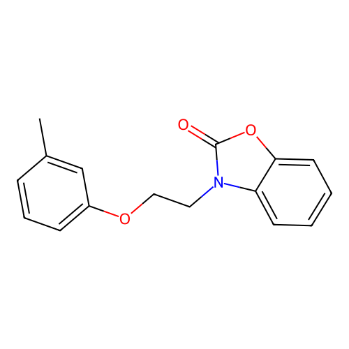 3-[2-(3-Methylphenoxy)ethyl]-1,3-benzoxazol-2-one structure