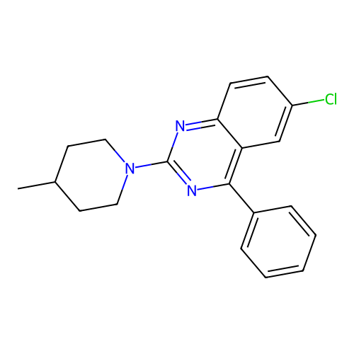 6-Chloro-2-(4-methylpiperidin-1-yl)-4-phenylquinazoline structure