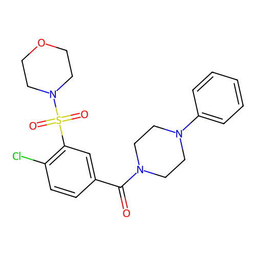 4-Chloro-3-(morpholin-4-ylsulfonyl)phenyl 4-phenylpiperazinyl ketone structure