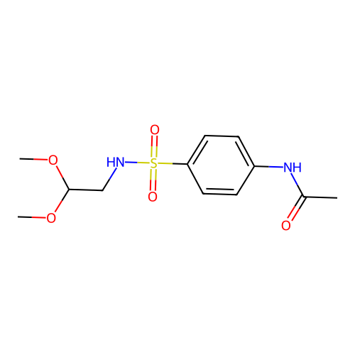 N-(4-(N-(2,2-dimethoxyethyl)sulfamoyl)phenyl)acetamide structure