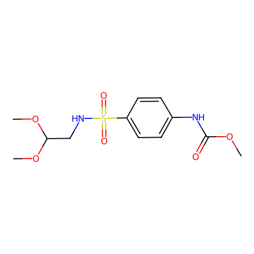 methyl (4-(N-(2,2-dimethoxyethyl)sulfamoyl)phenyl)carbamate structure