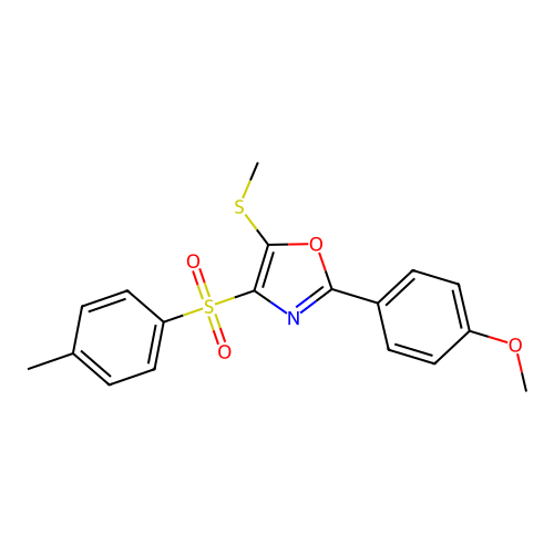 2-(4-Methoxyphenyl)-5-(methylthio)-4-tosyloxazole structure