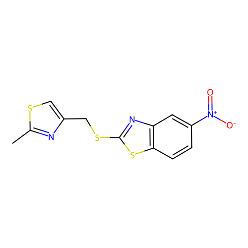 2-{[(2-Methyl-1,3-thiazol-4-yl)methyl]sulfanyl}-5-nitro-1,3-benzothiazole structure