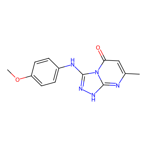 3-(4-methoxyanilino)-7-methyl-1H-[1,2,4]triazolo[4,3-a]pyrimidin-5-one structure