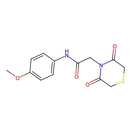 2-(3,5-dioxothiomorpholin-4-yl)-N-(4-methoxyphenyl)acetamide structure