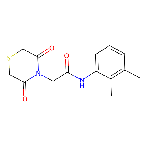 N-(2,3-dimethylphenyl)-2-(3,5-dioxothiomorpholin-4-yl)acetamide structure