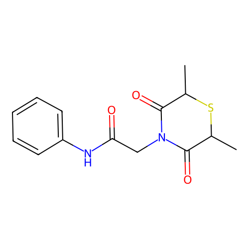 2-(2,6-dimethyl-3,5-dioxothiomorpholin-4-yl)-N-phenylacetamide structure