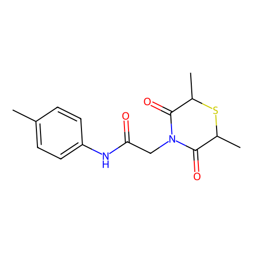 2-(2,6-dimethyl-3,5-dioxothiomorpholin-4-yl)-N-(4-methylphenyl)acetamide structure