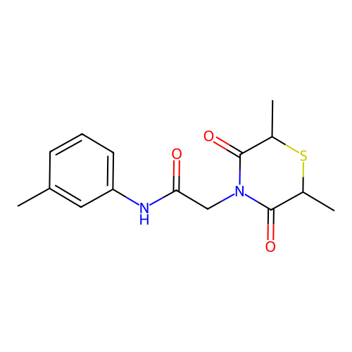 2-(2,6-dimethyl-3,5-dioxothiomorpholin-4-yl)-N-(3-methylphenyl)acetamide structure