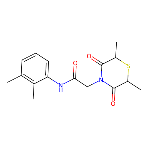 2-(2,6-dimethyl-3,5-dioxothiomorpholin-4-yl)-N-(2,3-dimethylphenyl)acetamide structure