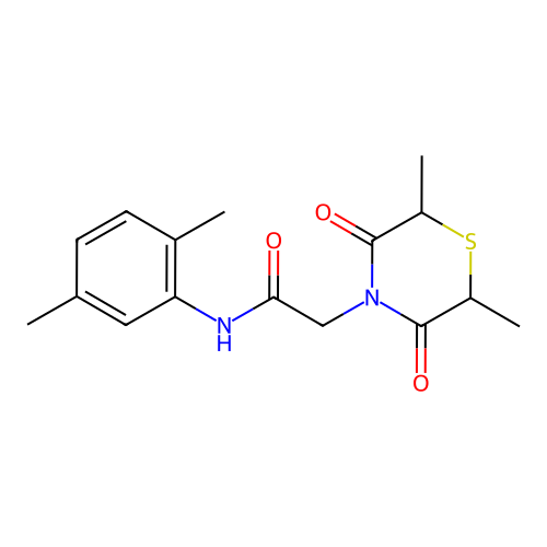 2-(2,6-dimethyl-3,5-dioxothiomorpholin-4-yl)-N-(2,5-dimethylphenyl)acetamide structure
