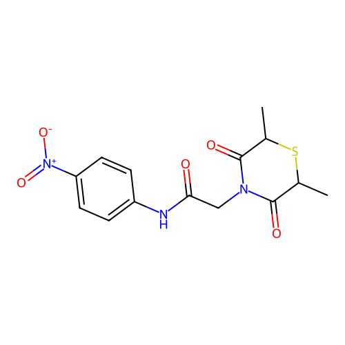 2-(2,6-dimethyl-3,5-dioxothiomorpholin-4-yl)-N-(4-nitrophenyl)acetamide structure