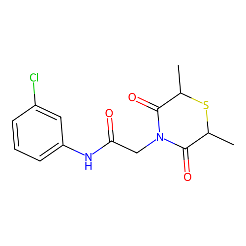 N-(3-chlorophenyl)-2-(2,6-dimethyl-3,5-dioxothiomorpholin-4-yl)acetamide structure
