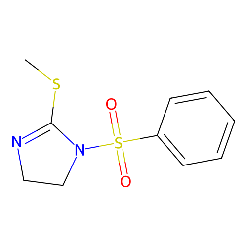 2-(methylthio)-1-(phenylsulfonyl)-4,5-dihydro-1H-imidazole structure