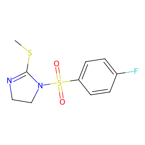 1-(4-fluorobenzenesulfonyl)-2-(methylsulfanyl)-4,5-dihydro-1H-imidazole structure