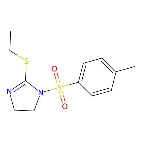 2-(ethylthio)-1-tosyl-4,5-dihydro-1H-imidazole structure