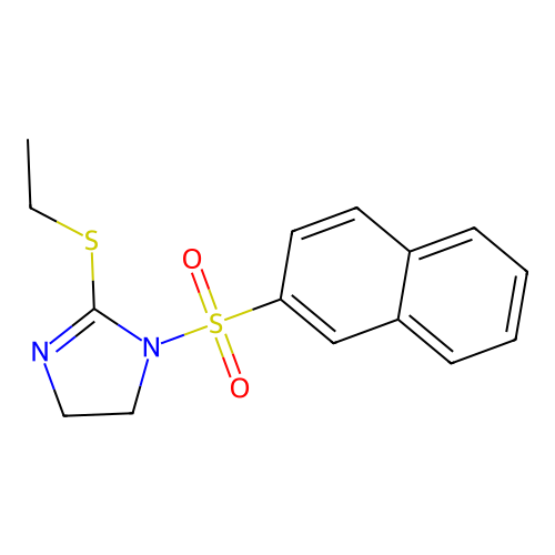 2-(ethylthio)-1-(naphthalen-2-ylsulfonyl)-4,5-dihydro-1H-imidazole structure