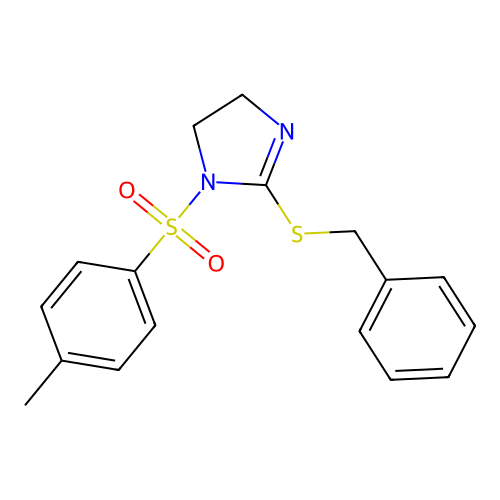 2-Benzylsulfanyl-1-(4-methylphenyl)sulfonyl-4,5-dihydroimidazole structure