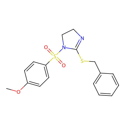 2-Benzylsulfanyl-1-(4-methoxyphenyl)sulfonyl-4,5-dihydroimidazole structure
