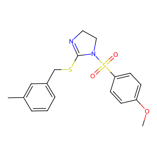 1-(4-methoxybenzenesulfonyl)-2-{[(3-methylphenyl)methyl]sulfanyl}-4,5-dihydro-1H-imidazole structure