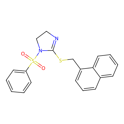 1-(Benzenesulfonyl)-2-(naphthalen-1-ylmethylsulfanyl)-4,5-dihydroimidazole structure