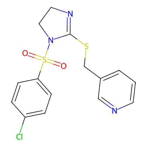 3-[[1-(4-Chlorophenyl)sulfonyl-4,5-dihydroimidazol-2-yl]sulfanylmethyl]pyridine structure
