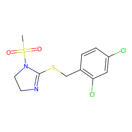 2-[(2,4-Dichlorophenyl)methylsulfanyl]-1-methylsulfonyl-4,5-dihydroimidazole structure