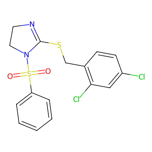 1-(Benzenesulfonyl)-2-[(2,4-dichlorophenyl)methylsulfanyl]-4,5-dihydroimidazole structure