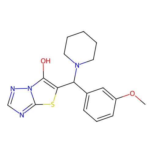 5-((3-Methoxyphenyl)(piperidin-1-yl)methyl)thiazolo[3,2-b][1,2,4]triazol-6-ol structure