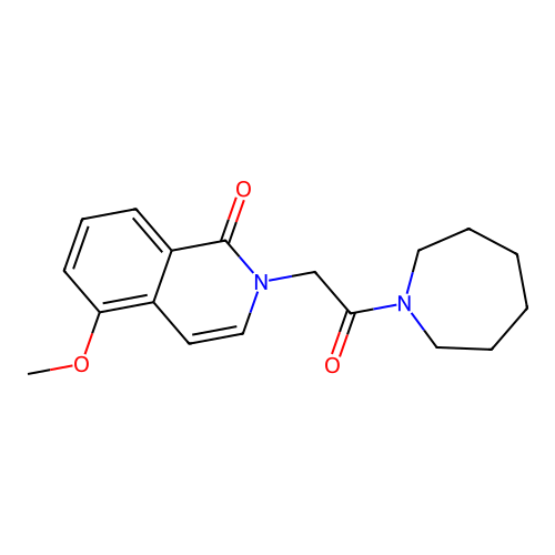 2-[2-(Azepan-1-yl)-2-oxoethyl]-5-methoxyisoquinolin-1-one structure