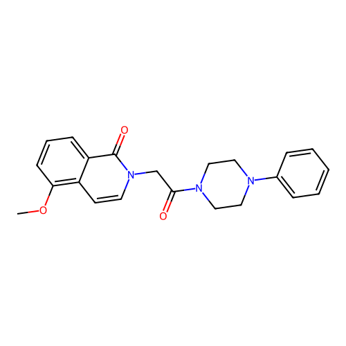 5-Methoxy-2-[2-oxo-2-(4-phenylpiperazin-1-yl)ethyl]isoquinolin-1-one structure
