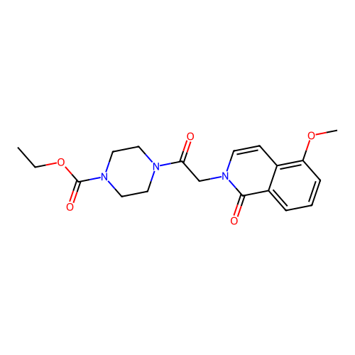 Ethyl 4-[2-(5-methoxy-1-oxoisoquinolin-2-yl)acetyl]piperazine-1-carboxylate structure
