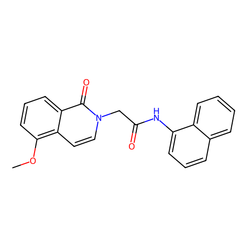 2-(5-methoxy-1-oxoisoquinolin-2-yl)-N-naphthalen-1-ylacetamide structure