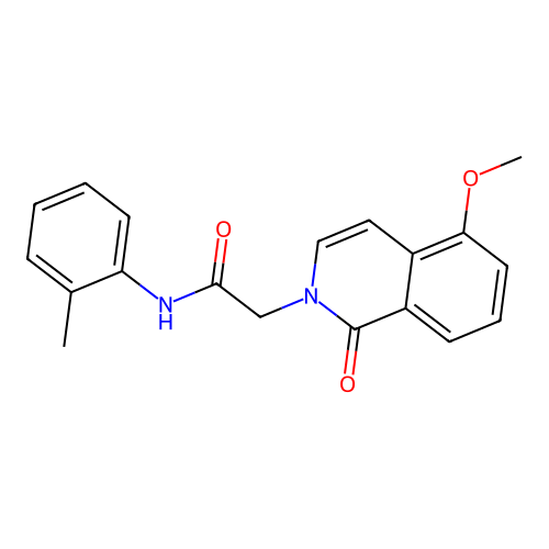 2-(5-methoxy-1-oxoisoquinolin-2(1H)-yl)-N-(o-tolyl)acetamide structure