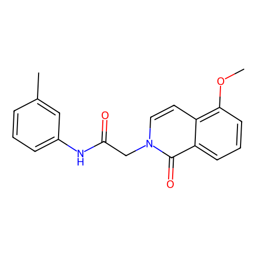 2-(5-methoxy-1-oxoisoquinolin-2(1H)-yl)-N-(m-tolyl)acetamide structure