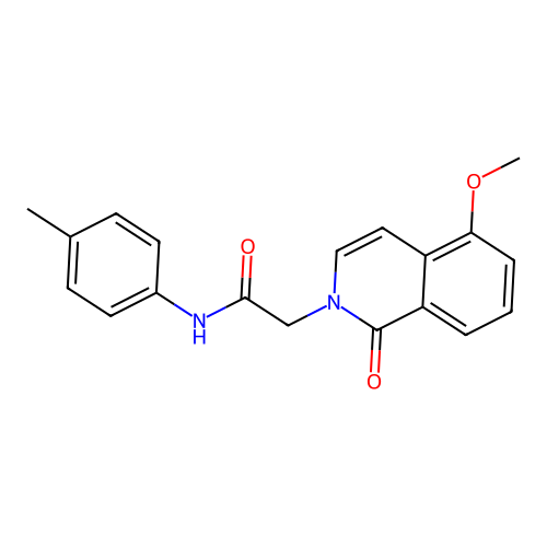 2-(5-methoxy-1-oxoisoquinolin-2(1H)-yl)-N-(p-tolyl)acetamide structure
