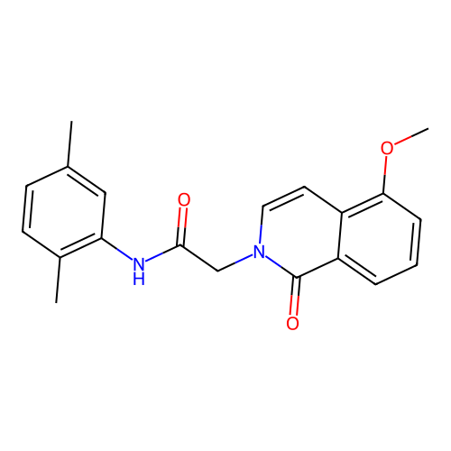 N-(2,5-dimethylphenyl)-2-(5-methoxy-1-oxoisoquinolin-2-yl)acetamide structure