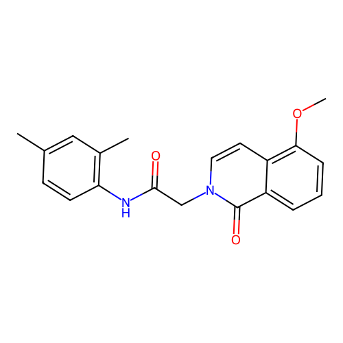 N-(2,4-dimethylphenyl)-2-(5-methoxy-1-oxoisoquinolin-2-yl)acetamide structure