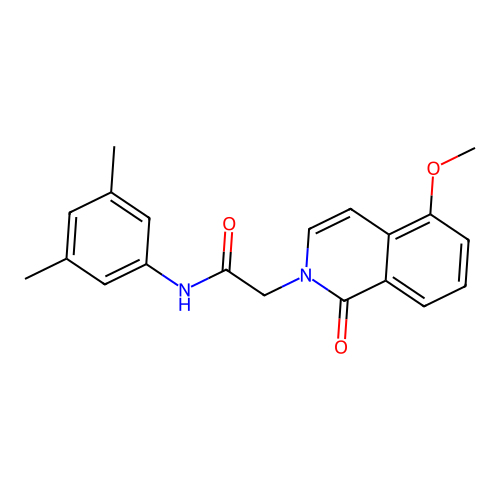 N-(3,5-dimethylphenyl)-2-(5-methoxy-1-oxoisoquinolin-2-yl)acetamide structure